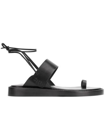 Ann Demeulemeester Blanche Tied Ankle Sandals - Black