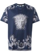 Versace 'lenticular Foulard' T-shirt, Men's, Size: Xl, Blue, Cotton