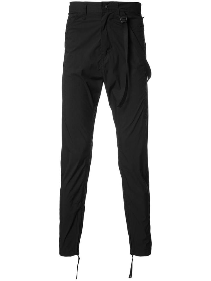 Julius Belt Detailed Slim-fit Trousers - Black