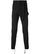 Julius Belt Detailed Slim-fit Trousers - Black