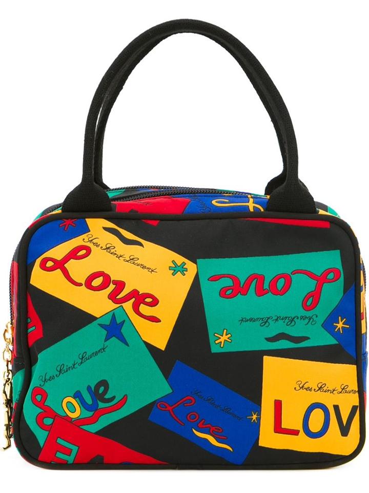 Yves Saint Laurent Vintage 'love' Print Tote