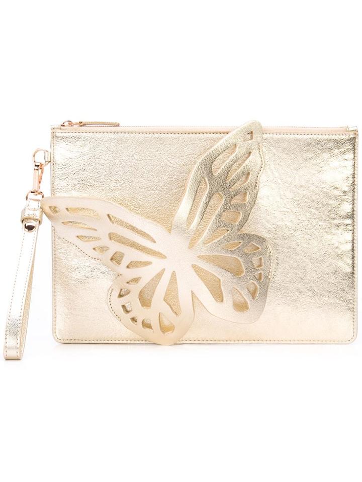 Sophia Webster Butterfly Appliqué Clutch - Metallic