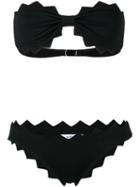 Marysia - Scalloped Bikini - Women - Polyamide/spandex/elastane - S, Black, Polyamide/spandex/elastane