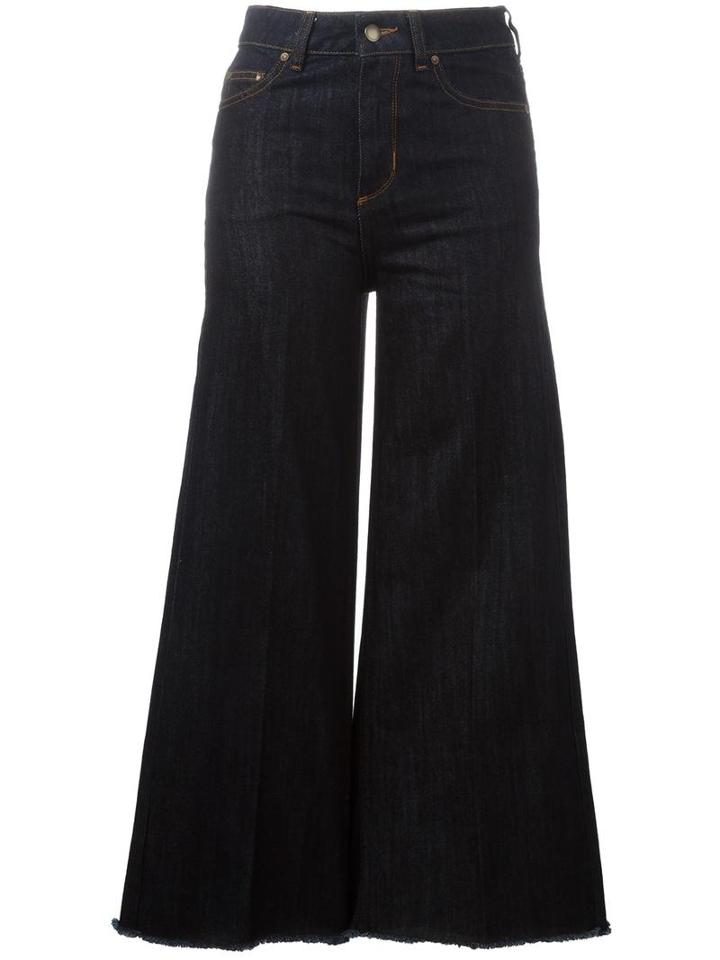 Red Valentino Cropped Trousers, Women's, Size: 28, Blue, Cotton/polyester