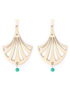 Xaa Leather Earring, Women's, Metallic