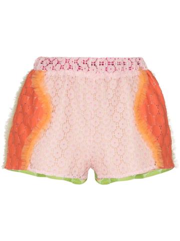Victor & Rolf High-waisted Lace Shorts - Multicolour