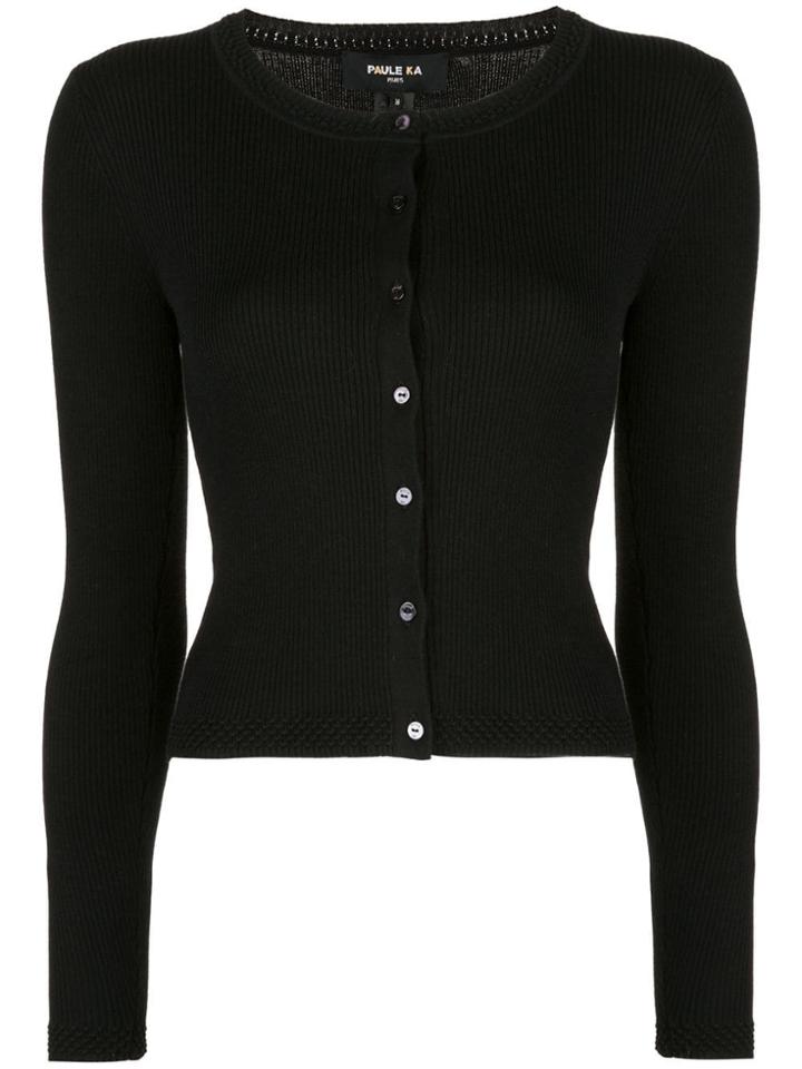 Paule Ka Longsleeved Fitted Cardigan - Black