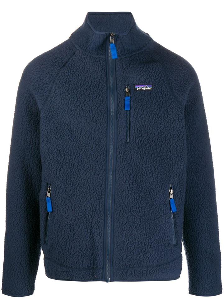 Patagonia Retro Pile Logo Patch Jacket - Blue