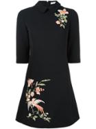 Vivetta Floral Embroidery Flared Dress, Women's, Size: 38, Black, Polyamide/polyester/spandex/elastane/virgin Wool