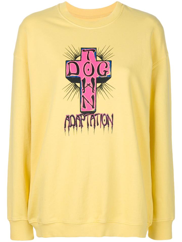 Adaptation Cross Print Sweatshirt - Yellow & Orange