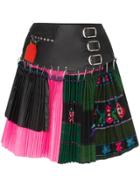 Chopova Lowena Belted Pleated Mini Skirt - Black