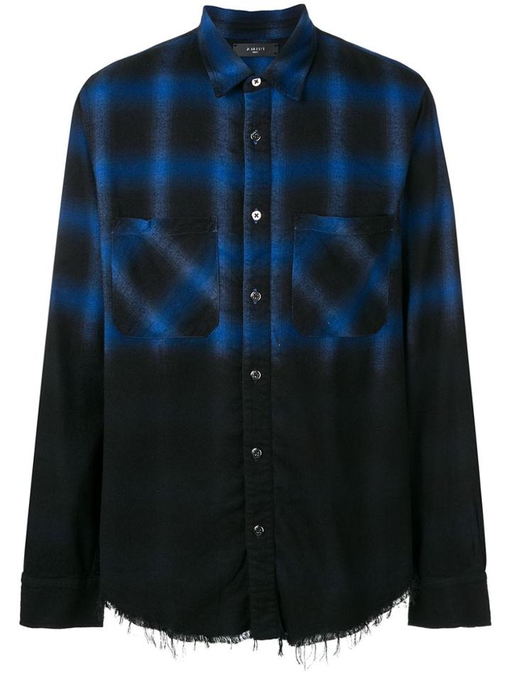 Amiri Plaid And Plain Shirt - Blue