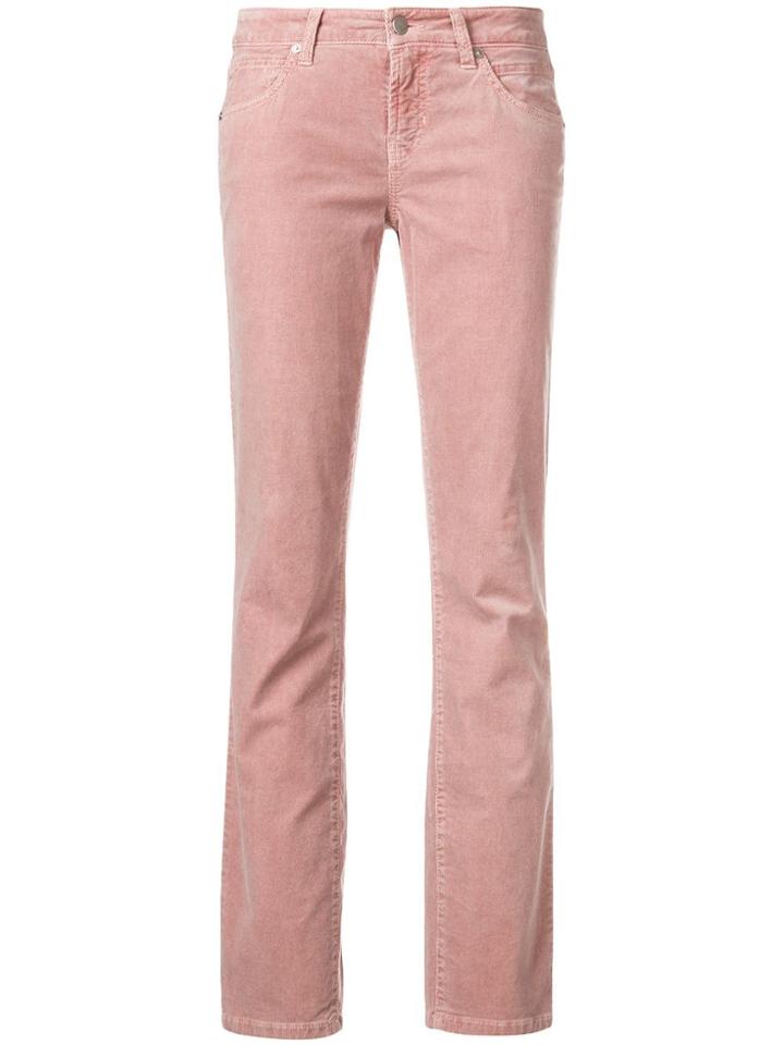 Cambio Slim-fit Corduroy Trousers - Pink & Purple