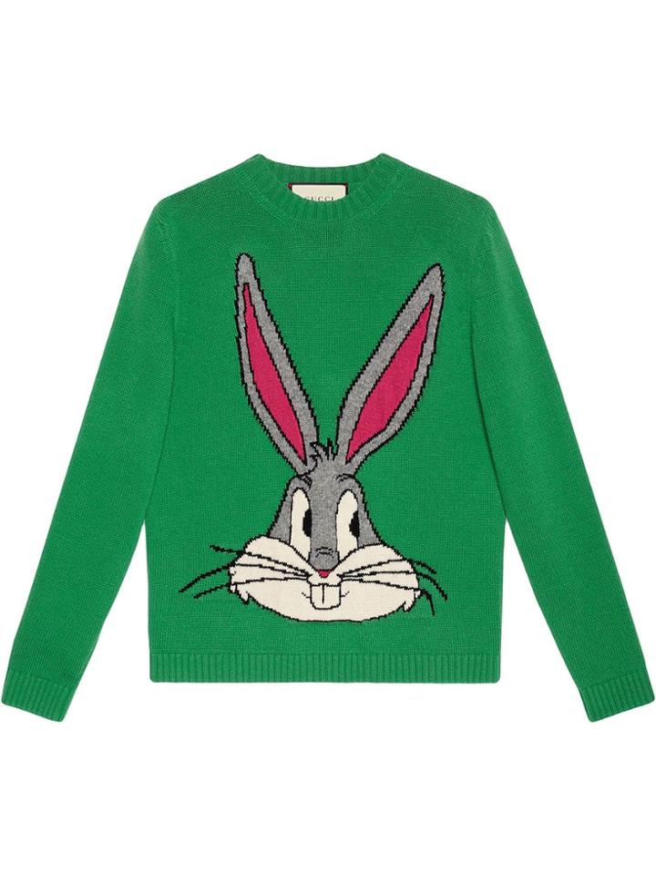 Gucci Bugs Bunny Wool Knit Sweater - Green