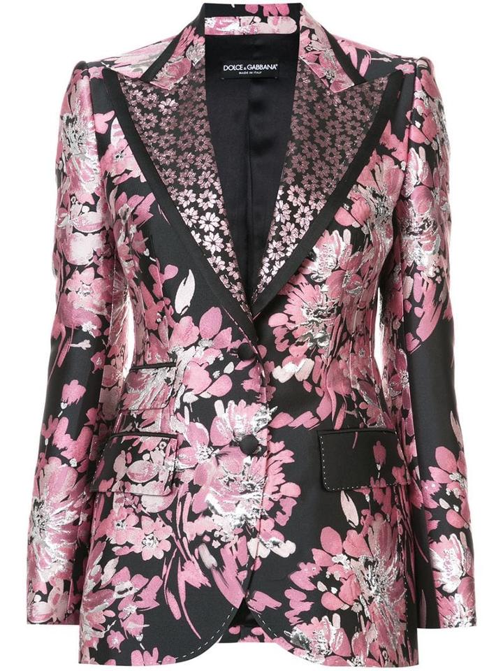 Dolce & Gabbana Floral Lurex Jacquard Jacket - Pink