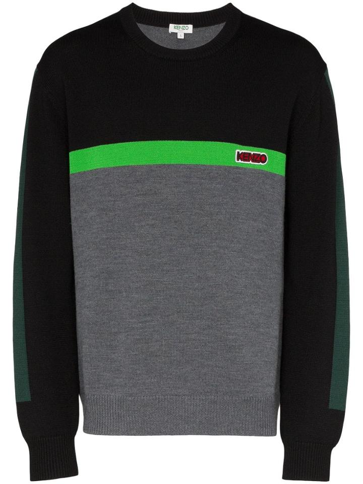 Kenzo Colour Block Knit Jumper - Multicoloured