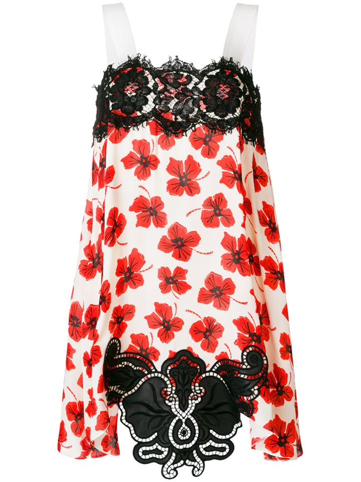 Fausto Puglisi Printed Lace Insert Dress - Multicolour