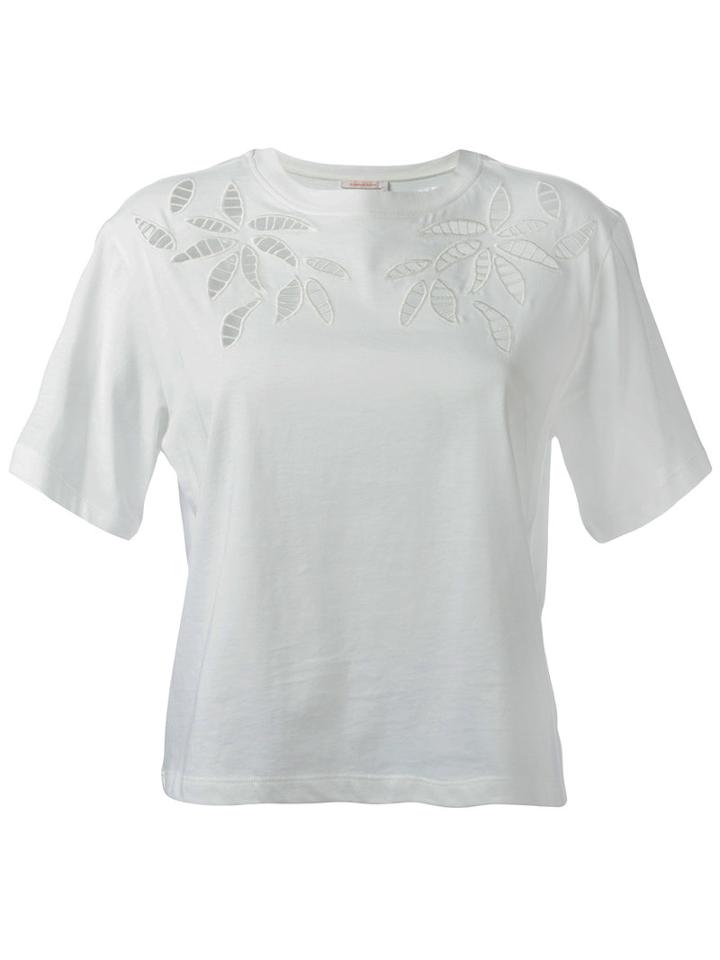 See By Chloé - Cut-out T-shirt - Women - Cotton/polyester - L, White, Cotton/polyester