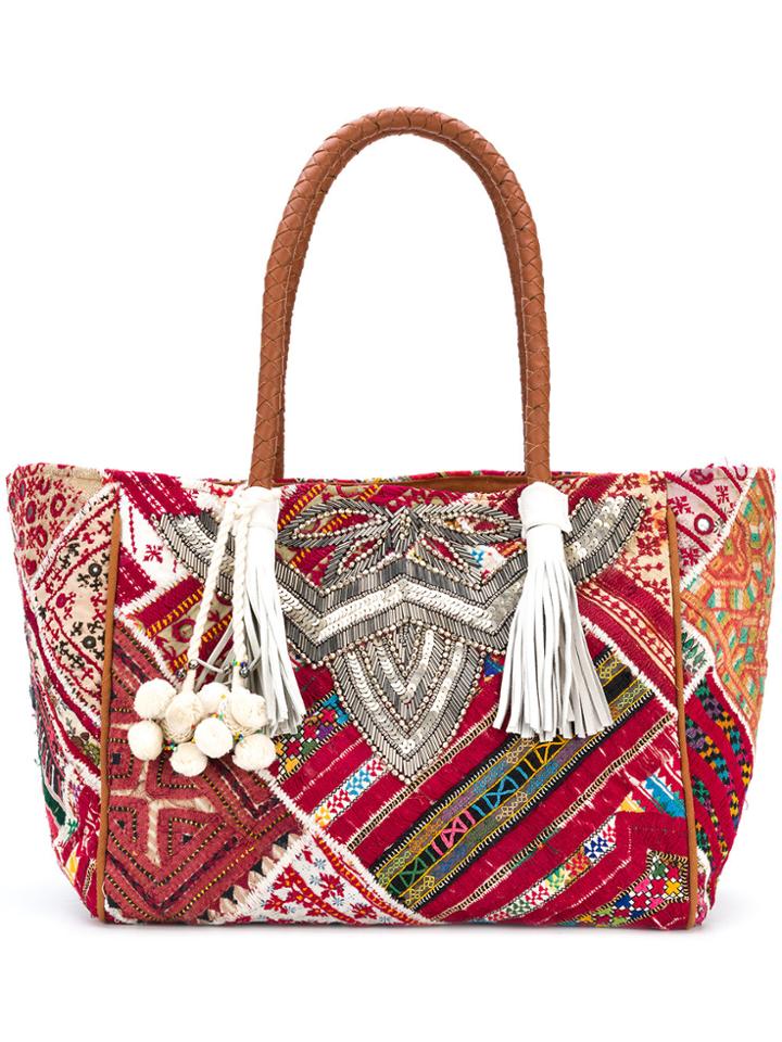 Antik Batik Embroidered Tote Bag - Multicolour