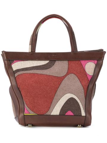 Emilio Pucci Vintage Abstract Pattern Tote - Brown