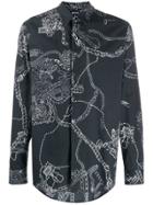 Just Cavalli Chain Print Shirt - Black