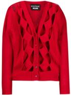 Boutique Moschino Cut-work Cardigan - Red