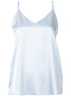 H Beauty & Youth Plain Cami Top, Women's, Size: Medium, Blue, Silk