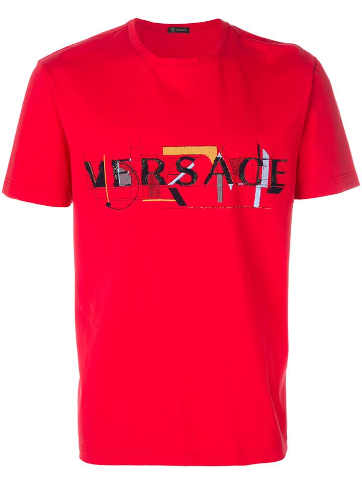 Versace Abstract Logo T-shirt - Red