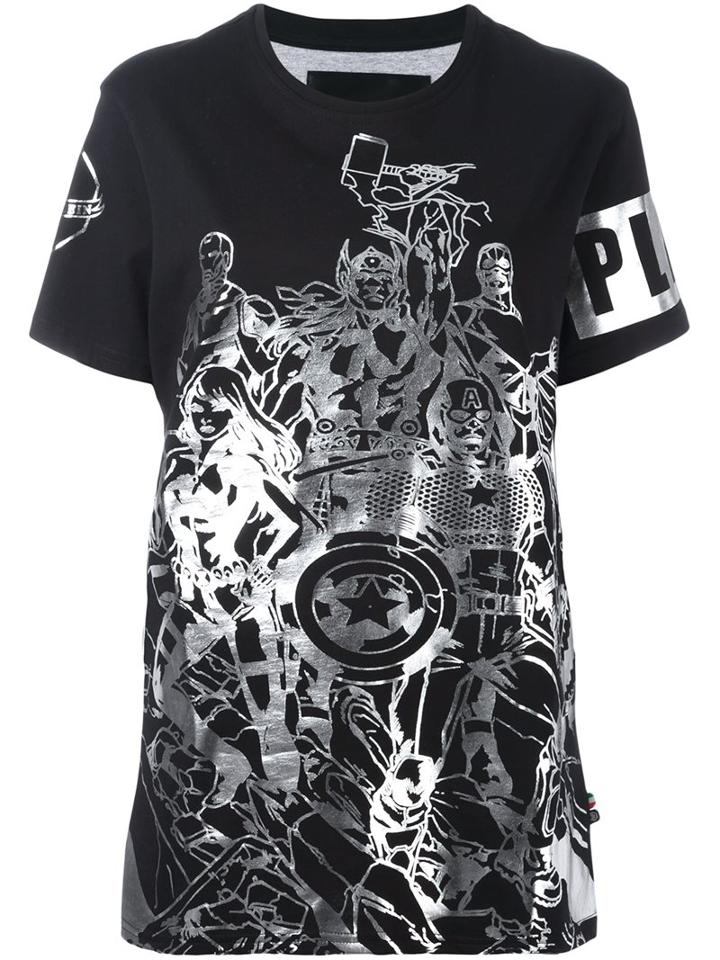 Philipp Plein 'power Team' T-shirt, Women's, Size: Medium, Black, Cotton