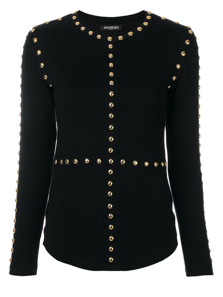 Balmain Stud-trimmed Jumper - Black