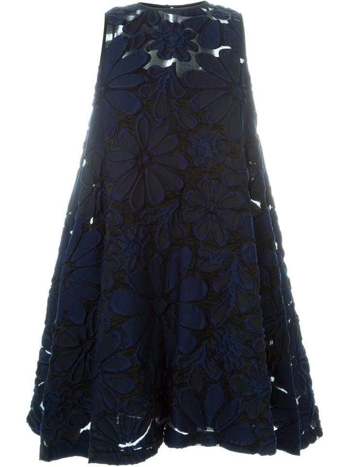Victoria Victoria Beckham Floral Cloqué Flared Dress