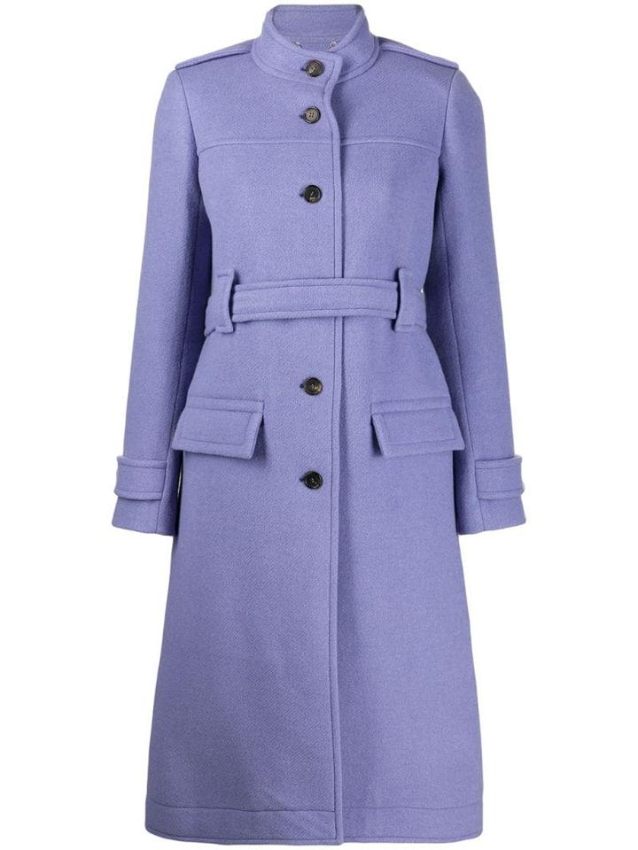Chloé Belted Single-breasted Coat - Purple