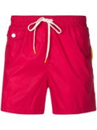 Hartford Drawstring-waist Swim Shorts - Red