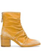 Premiata Ruched Ankle Boots - Yellow