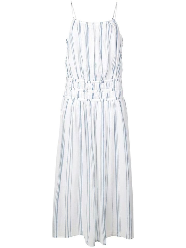 Frame Gathered Waist Dress - White