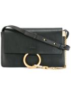 Chloé Small Faye Shoulder Bag, Women's, Black, Goat Skin/calf Leather/calf Suede