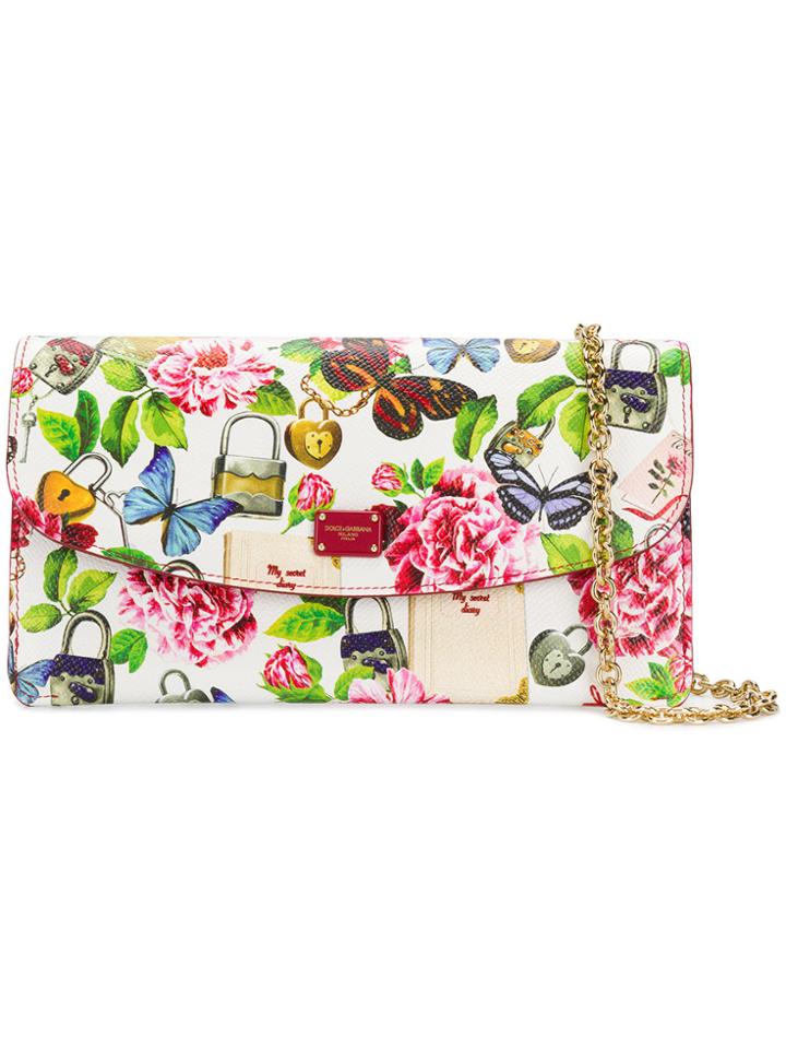 Dolce & Gabbana Secrets Print Wallet Bag With Removable Pouches -
