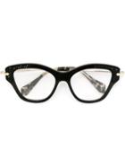 Miu Miu Eyewear - Cat Eye Glasses - Women - Acetate/metal (other) - One Size, Black, Acetate/metal (other)