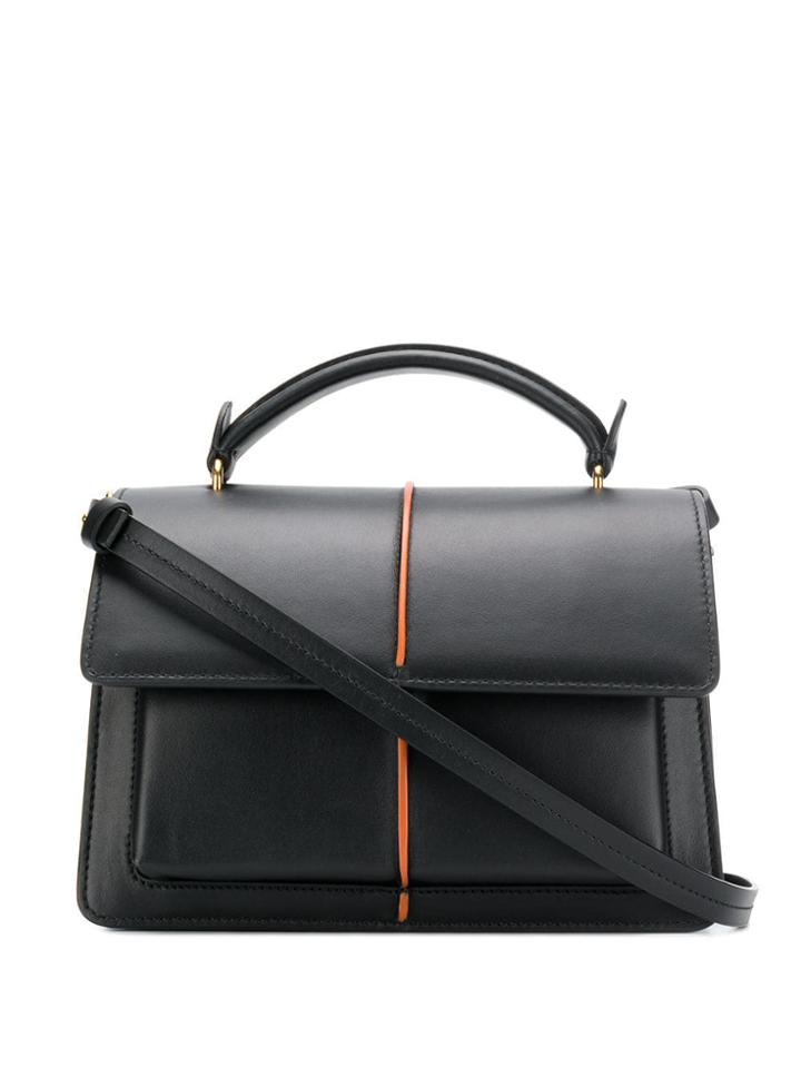 Marni Contrast Trim Small Tote - Black