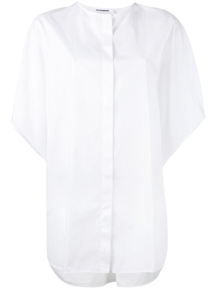 Jil Sander - Oversized Pleat Shirt - Women - Cotton - 36, White, Cotton