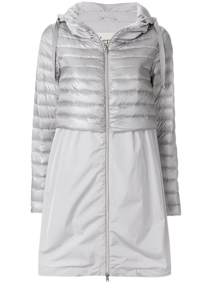 Herno Long Down Coat - Grey