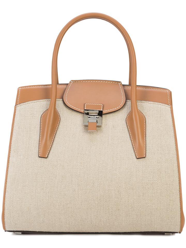 Michael Kors Collection Round Top Handle Tote - Grey
