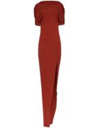 Rick Owens Cowl Back Draped Gown - Red