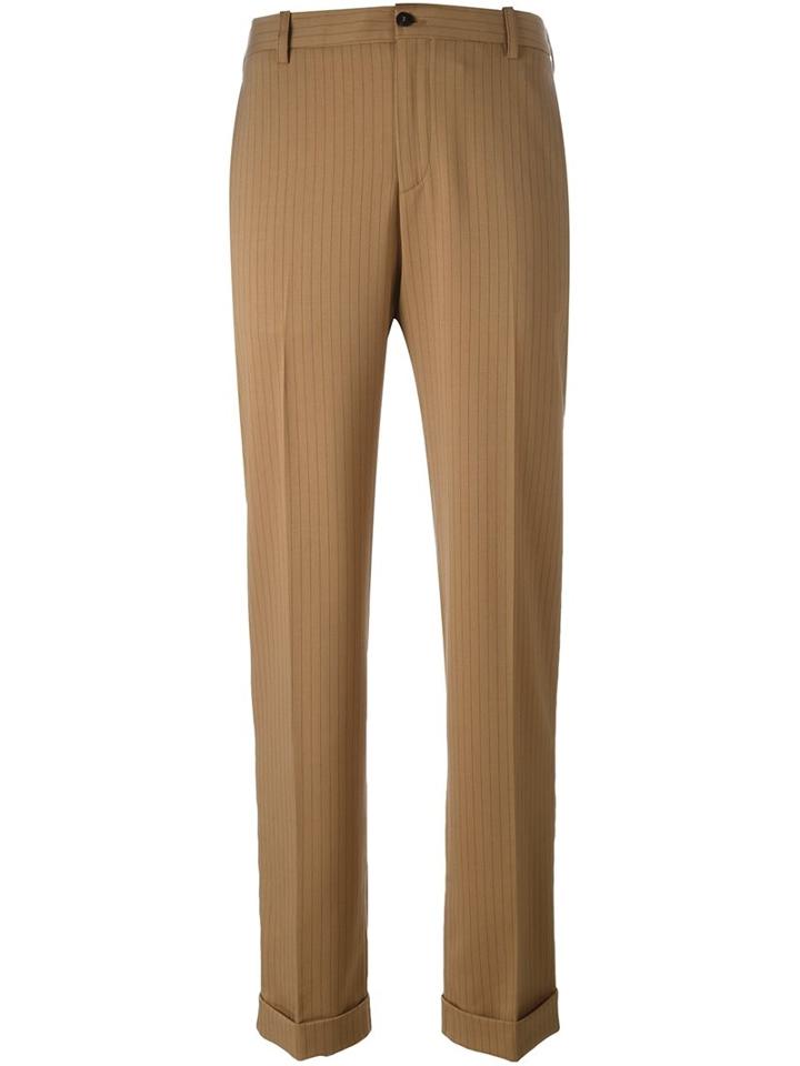 Golden Goose Deluxe Brand Pinstripe Trousers, Women's, Size: Small, Nude/neutrals, Polyester/spandex/elastane/virgin Wool