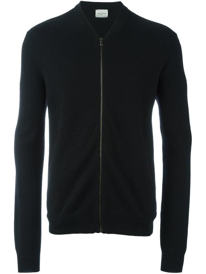 Le Kasha 'nepal' Knitted Bomber, Men's, Size: Medium, Black, Cashmere
