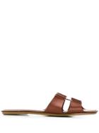 Rodo Flat Slides - Brown