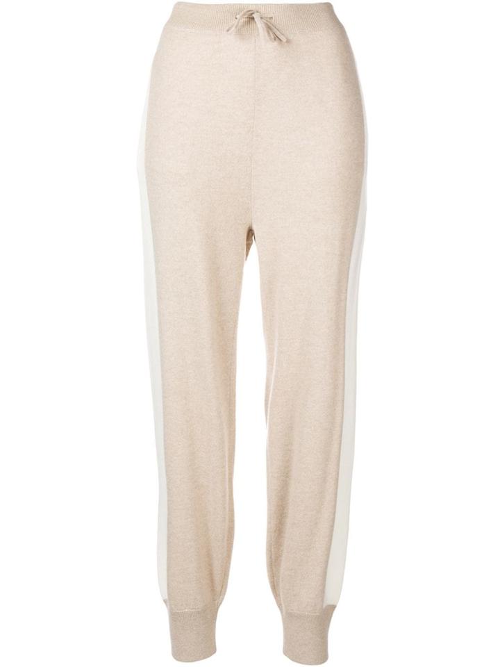 Agnona Side Stripe Joggers - Neutrals