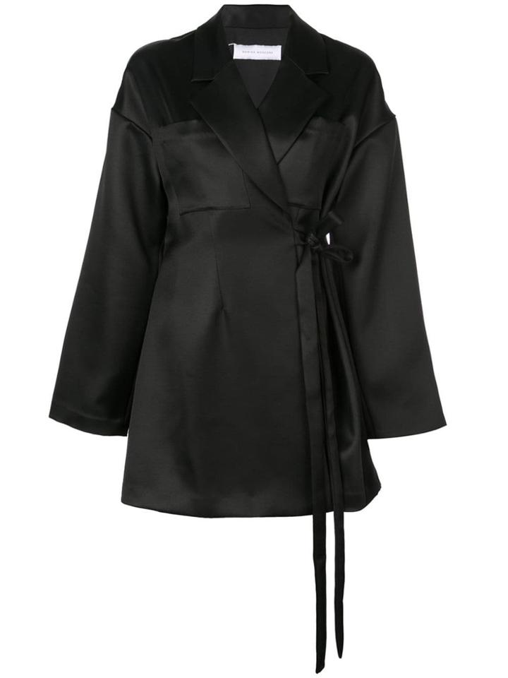 Marina Moscone Wrap Style Blazer - Black