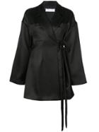 Marina Moscone Wrap Style Blazer - Black