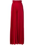 Atu Body Couture Pleated Palazzo Pants - Red